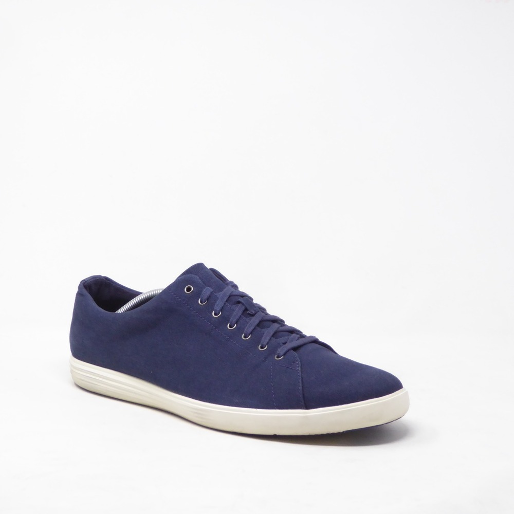 Cole Haan Mens Grand Crosscourt Sneakers Navy Blue Canvas C27905 Size 13